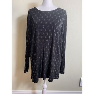 VTG Impressions Women's Top Size M (Fits like‎ L or XL) Sparkly Holiday Stretch